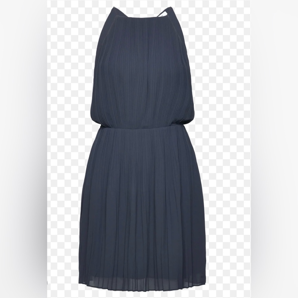 SAMSOE Backless Navy Pleated Dress Myllow XS Samsøe & Samsøe